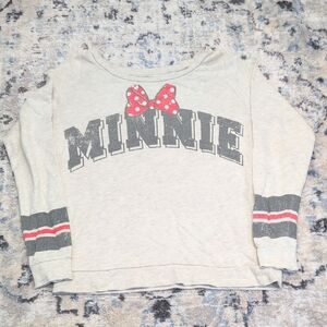 Disneyland Walt Disney World Minnie Mouse Sweatshirt Women’s M Gray Pullover